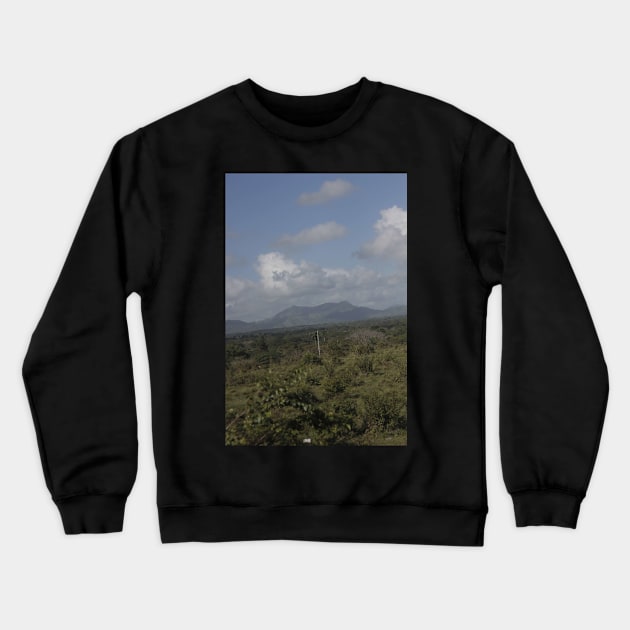 Tropical Mountains Crewneck Sweatshirt by Wenby-Weaselbee